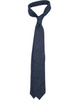 Navy Herringbone Tweed Tie - Beckett & Robb