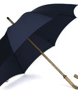 Fox Ash Solid Umbrella - French Navy Canopy - Beckett & Robb