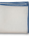 Blue Hand-Rolled Linen Pocket Square - Beckett & Robb
