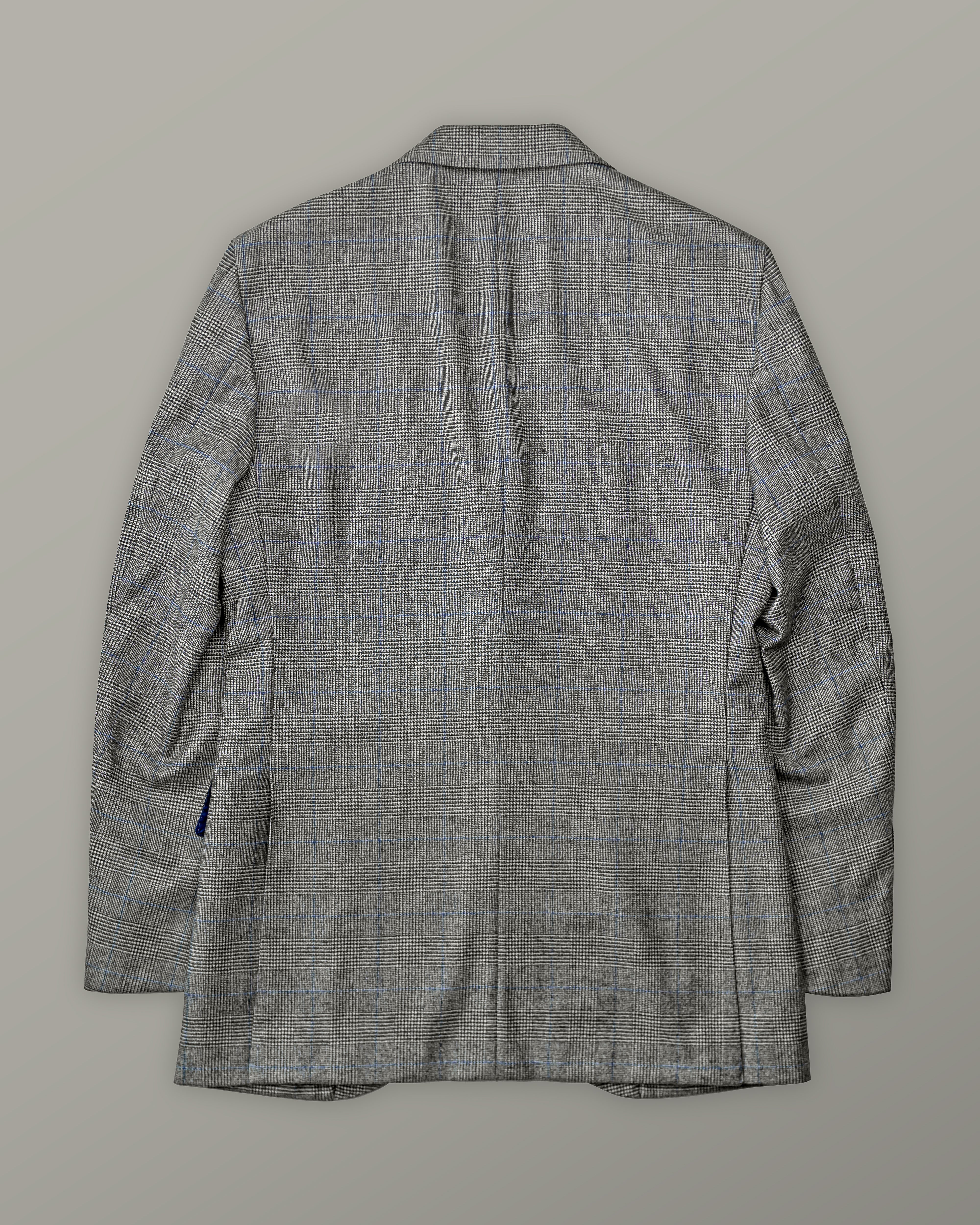 Two Piece - Mid Grey Glen Check Woollen Flannel