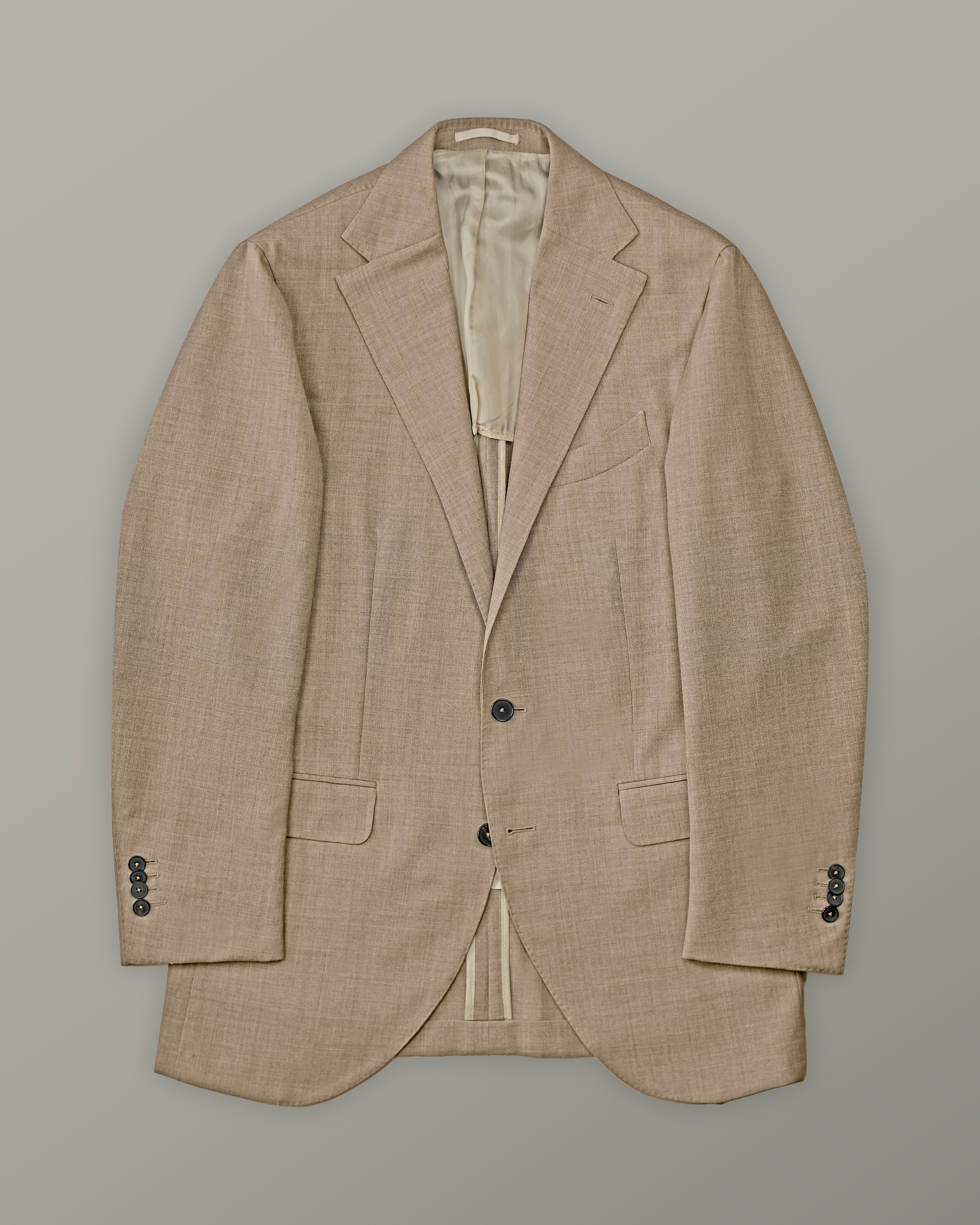 Two Piece - Ecru Plain Tropical Wool
