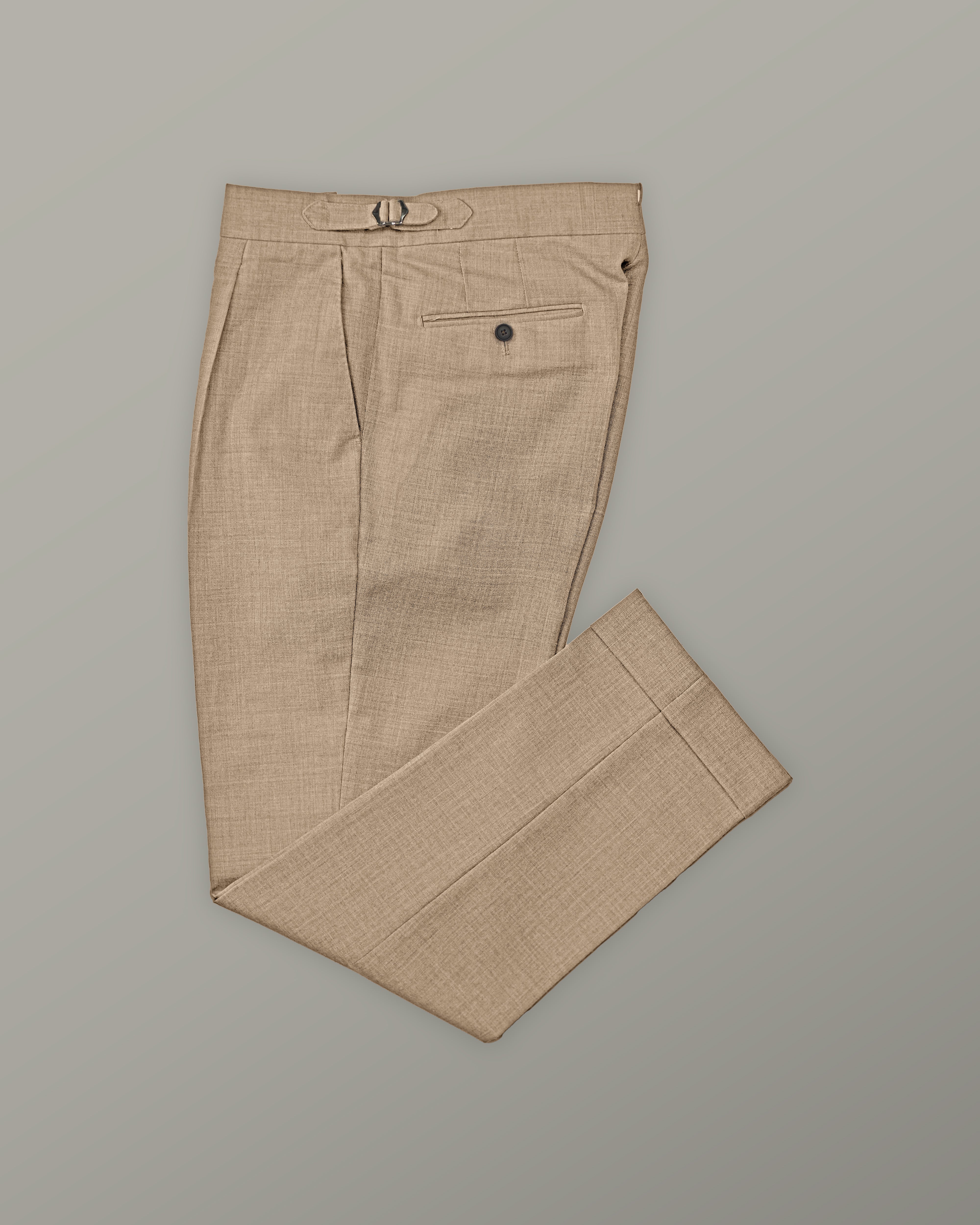 Two Piece - Ecru Plain Tropical Wool