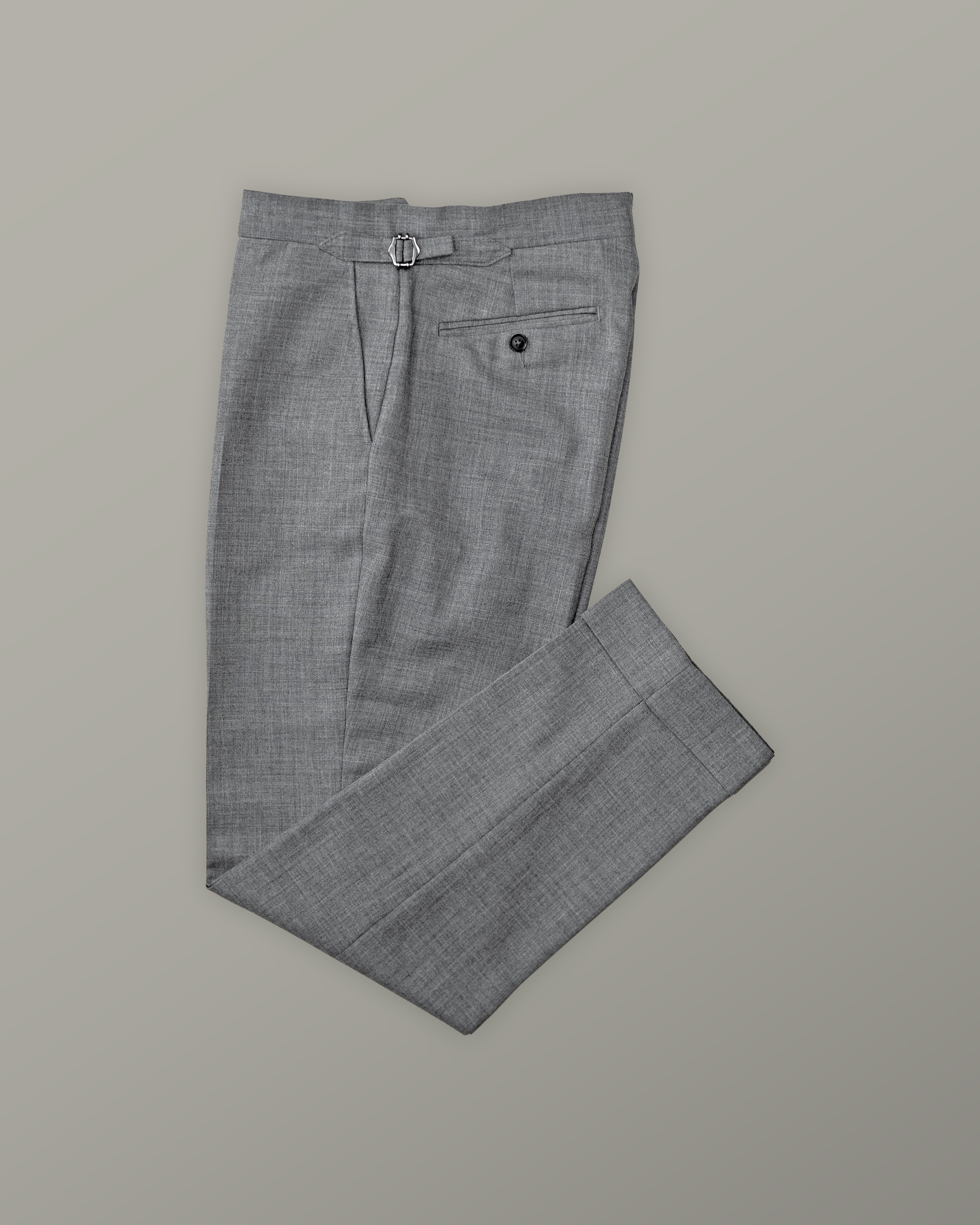 Two Piece - Mid Grey Plain Tropical Wool
