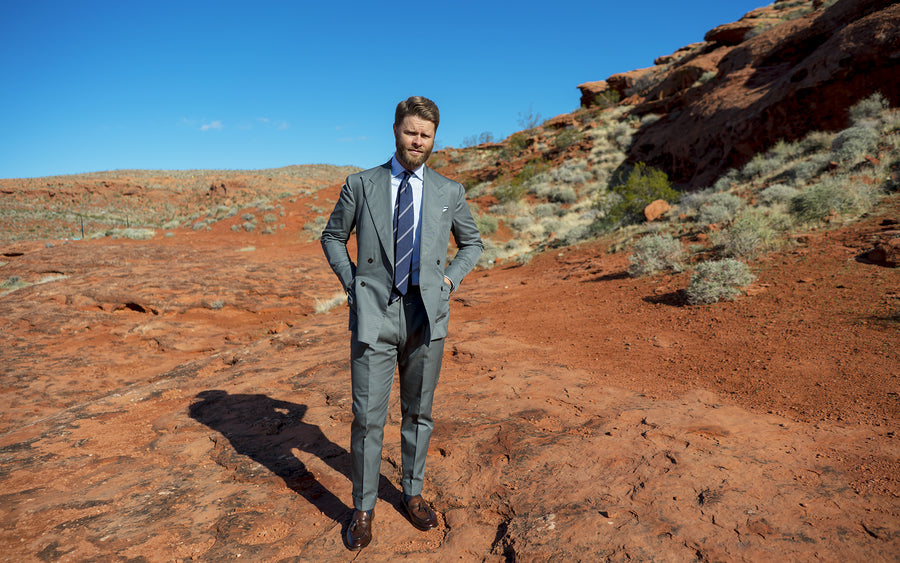 Olive Cotton Suit - Beckett & Robb