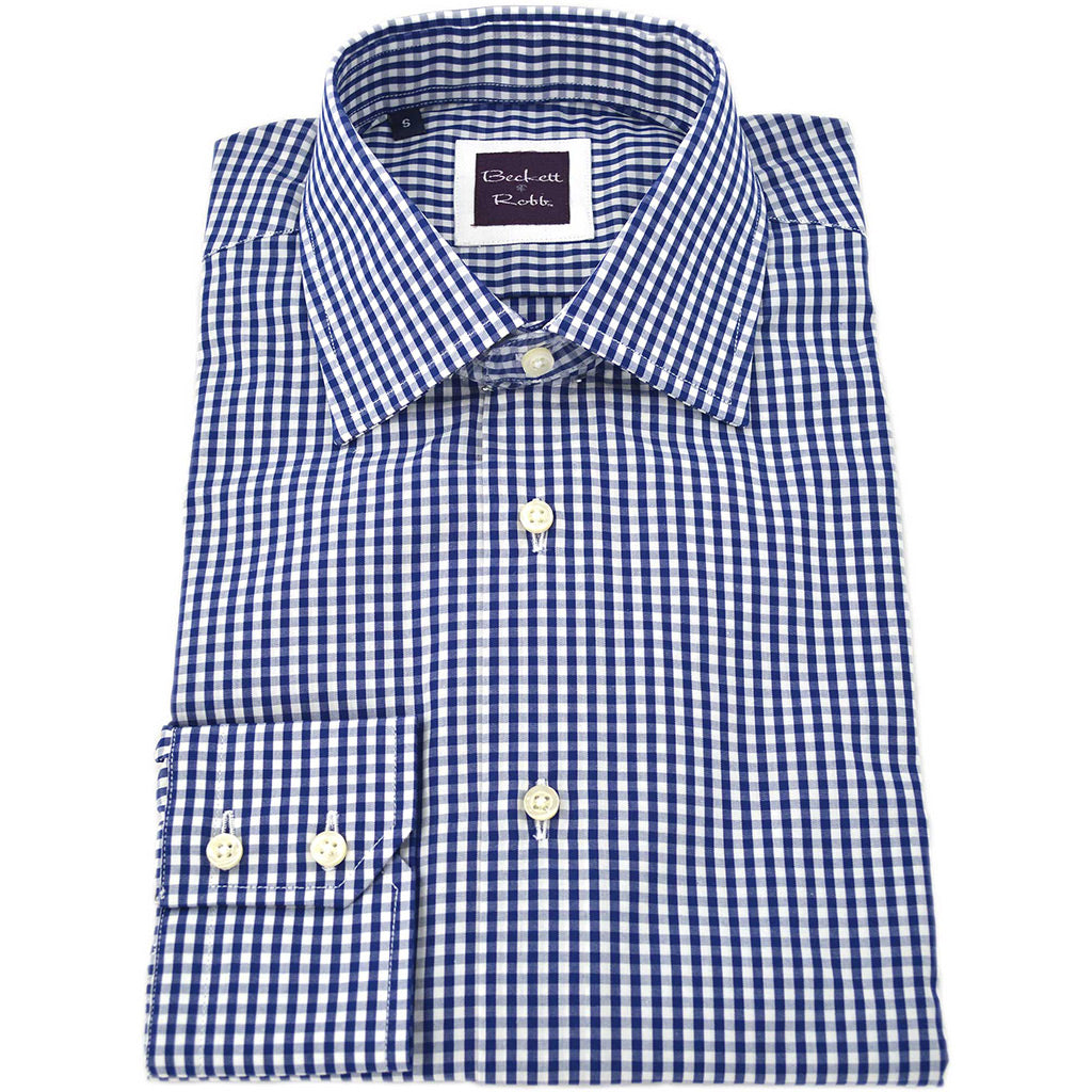 Navy Gingham Shirt - Beckett & Robb