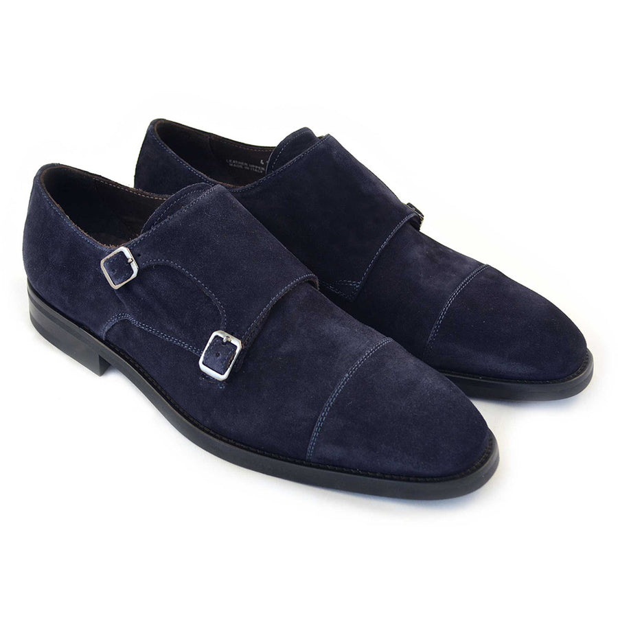 Regent Navy Double Monk Strap - Beckett & Robb