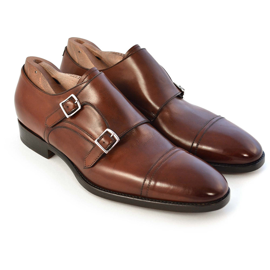 Roma Dark Brown Double Monk Strap - Beckett &amp; Robb