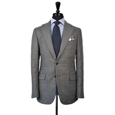Grey Quilted Flannel Jacket - Beckett & Robb