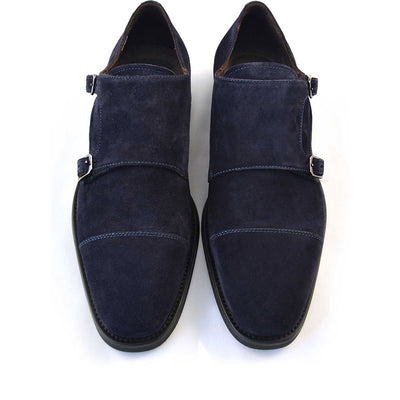 Regent Navy Double Monk Strap - Beckett & Robb