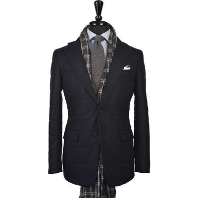 Navy Quilted Flannel Jacket - Beckett & Robb