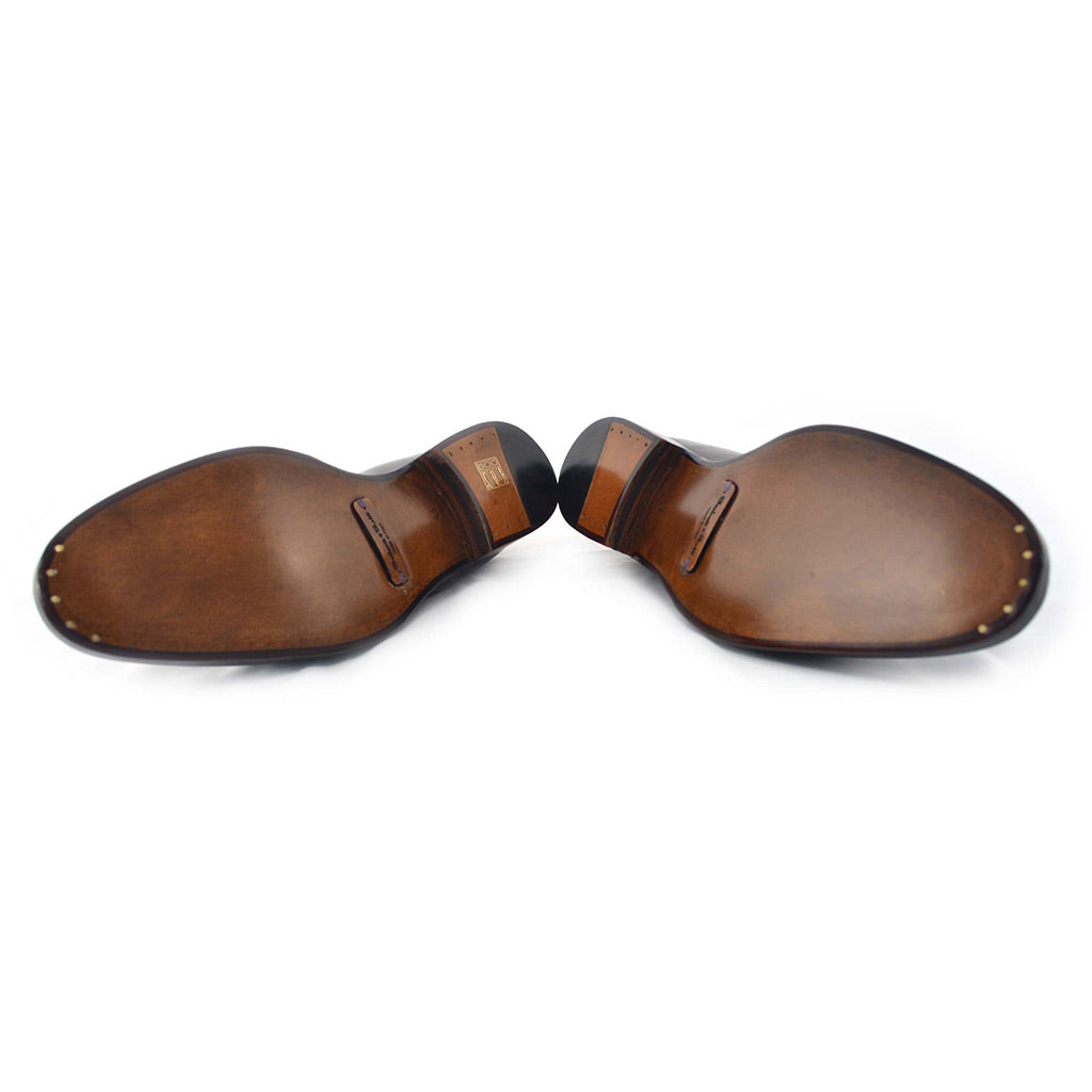 Roma Dark Brown Double Monk Strap - Beckett & Robb