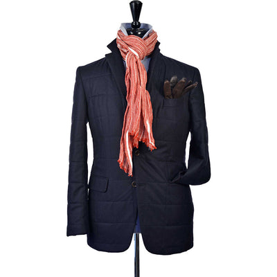 Navy Quilted Flannel Jacket - Beckett & Robb