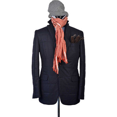 Navy Quilted Flannel Jacket - Beckett & Robb