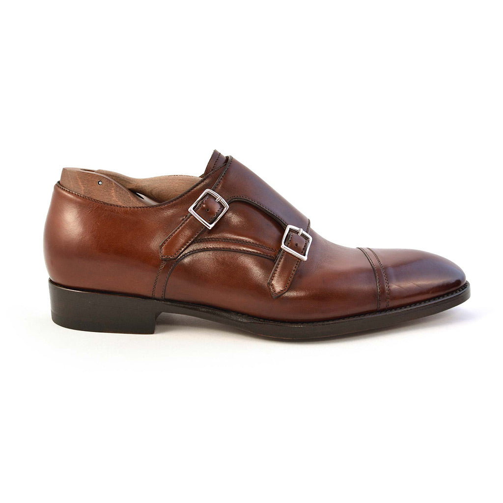 Roma Dark Brown Double Monk Strap - Beckett &amp; Robb