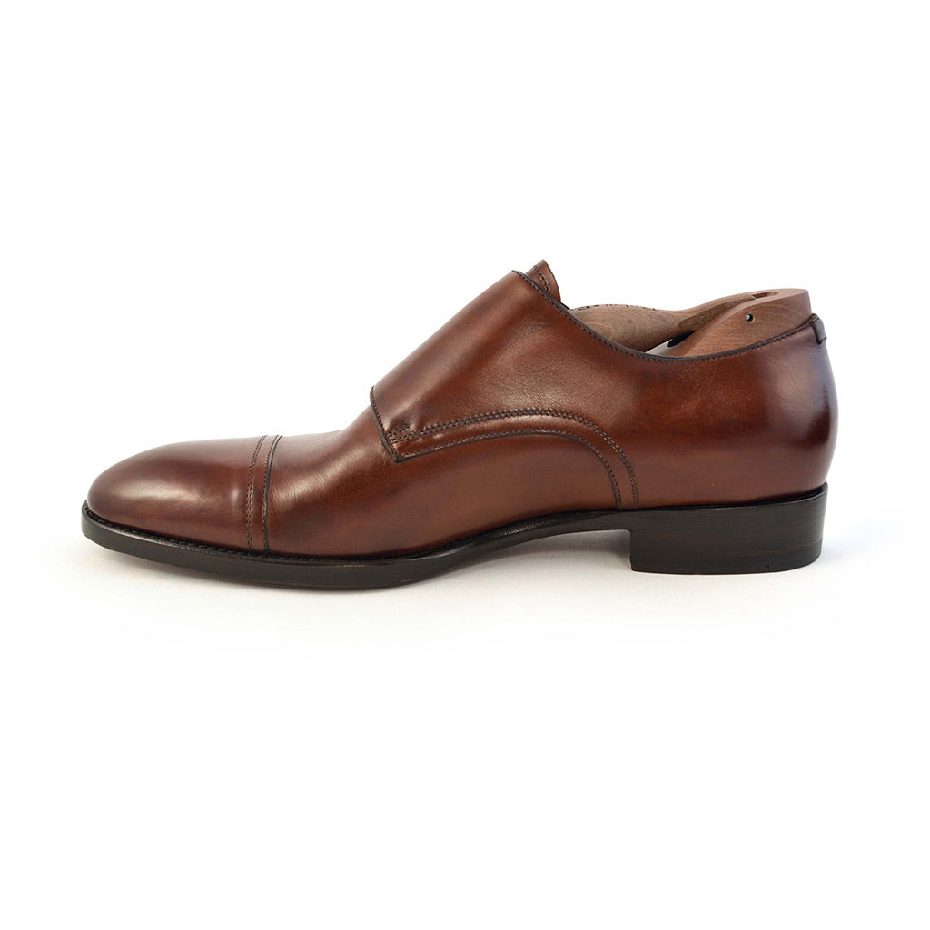 Roma Dark Brown Double Monk Strap - Beckett &amp; Robb