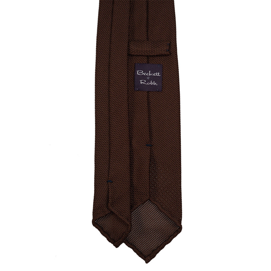 Brown Grenadine Tie (Garza Piccola) - Beckett & Robb