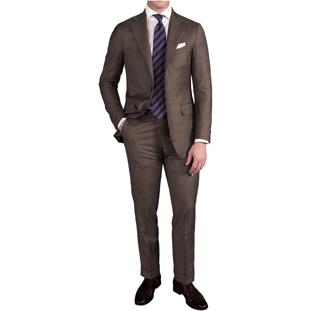 Brown Sharkskin Suit - Beckett &amp; Robb