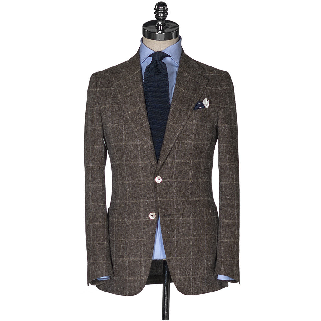 Brown Windowpane Basketweave Sport Coat - Beckett & Robb