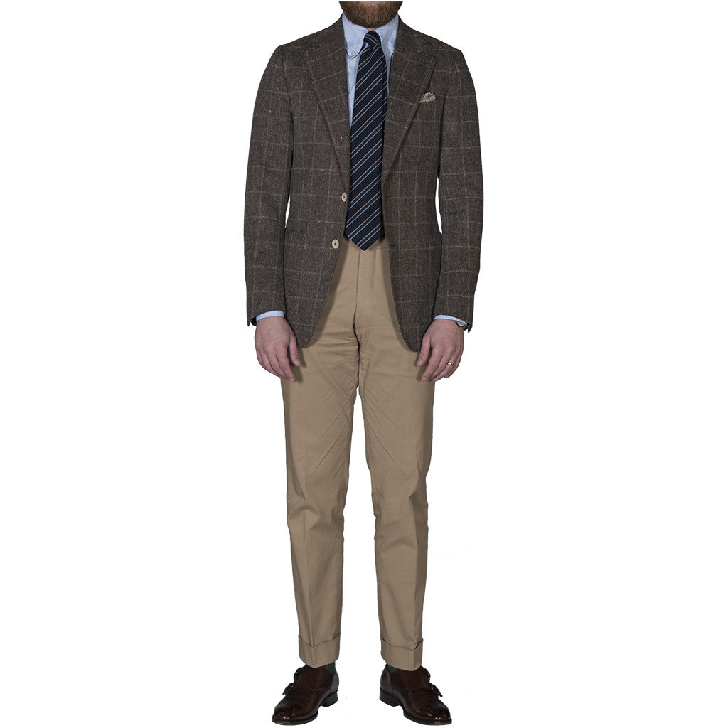 Brown Windowpane Basketweave Sport Coat - Beckett &amp; Robb