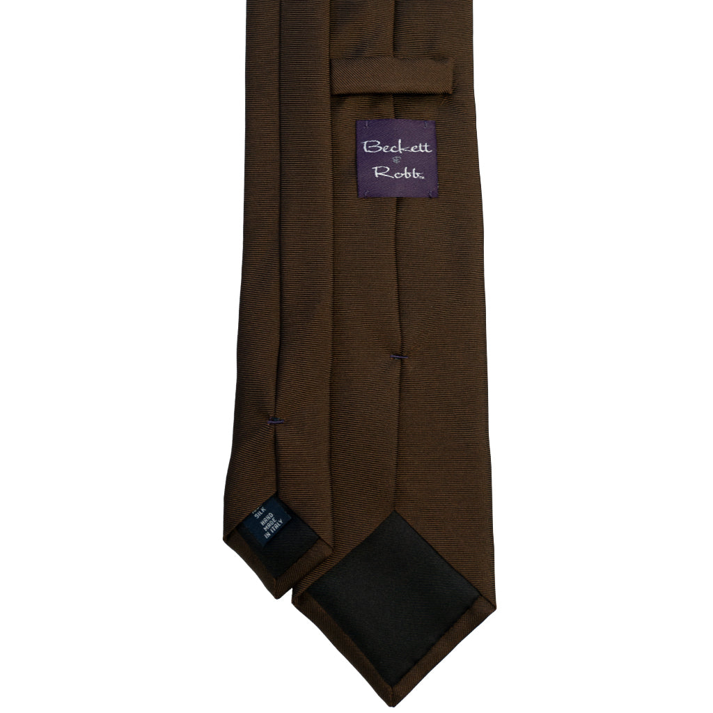 Brown Silk Tie - Beckett & Robb