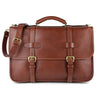 Bound Edge English Briefcase- Chestnut - Beckett & Robb