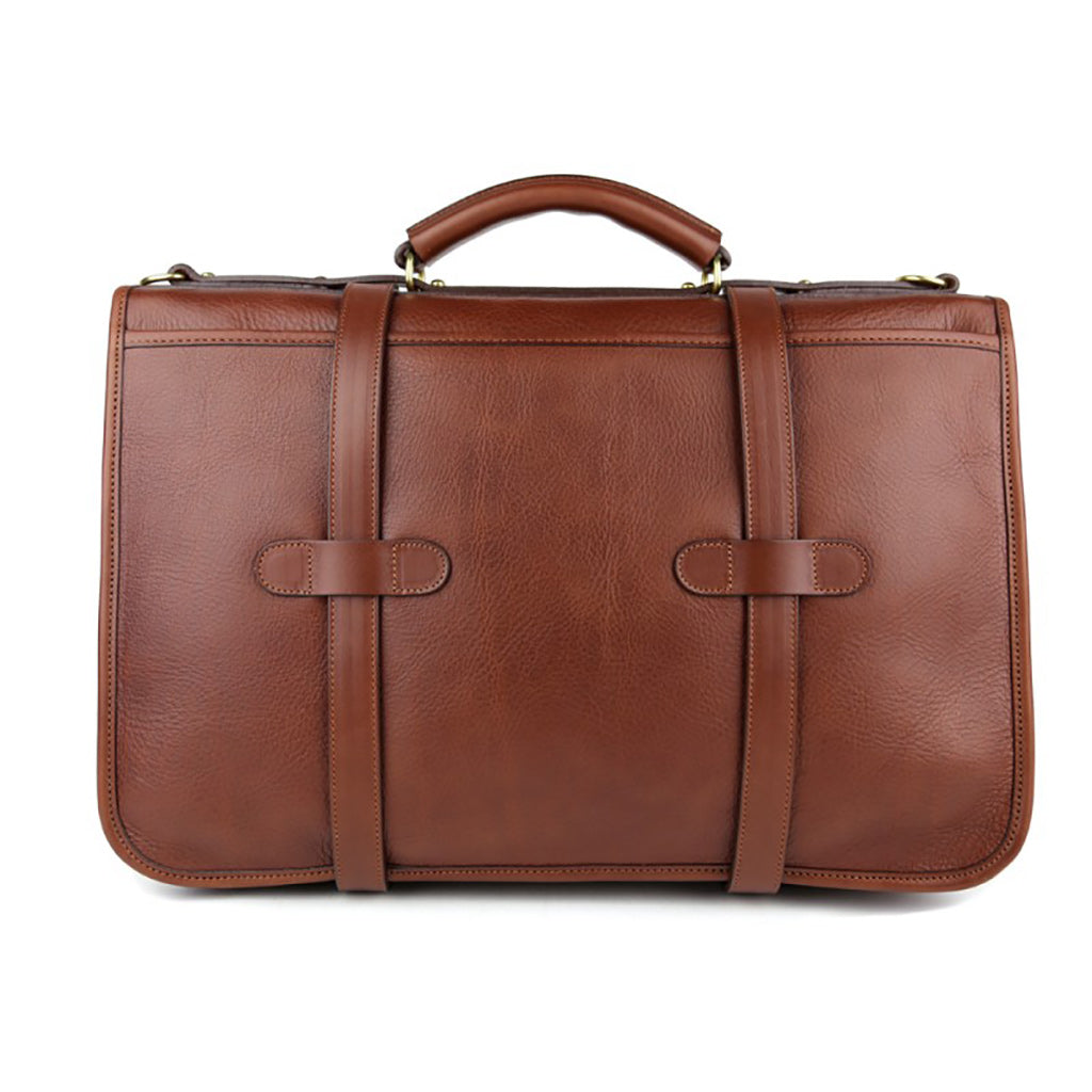 Bound Edge English Briefcase- Chestnut - Beckett &amp; Robb