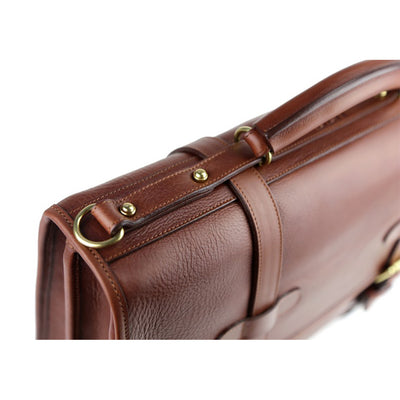 Bound Edge English Briefcase- Chestnut - Beckett & Robb