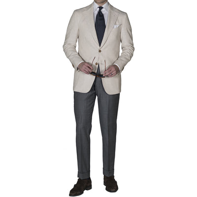 Textured Cream Sport Coat - Beckett & Robb