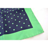 Navy & Green Polka Dot Pocket Square - Beckett & Robb