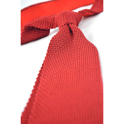Red Knit Tie - Beckett & Robb