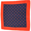 Navy & Red Polka Dot Pocket Square - Beckett & Robb