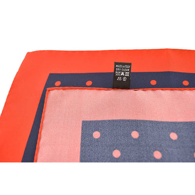 Navy & Red Polka Dot Pocket Square - Beckett & Robb