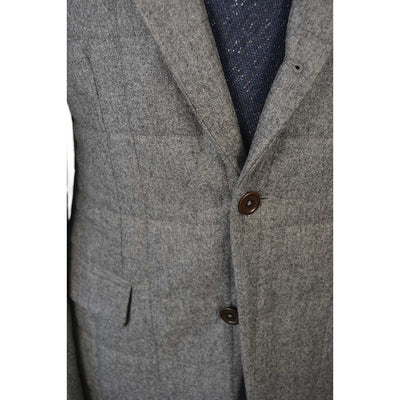 Grey Quilted Flannel Jacket - Beckett & Robb