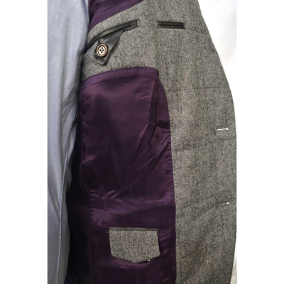 Grey Quilted Flannel Jacket - Beckett & Robb