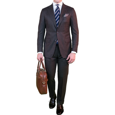 Brown Flannel Suit - Beckett & Robb