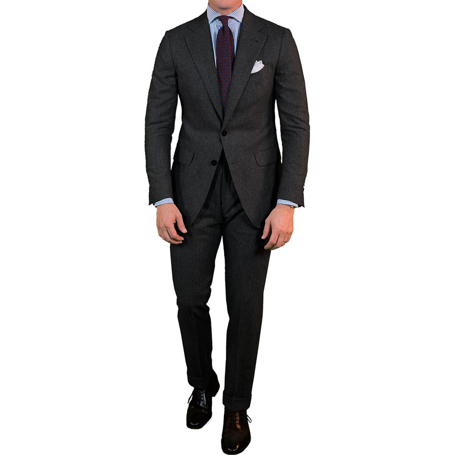 Charcoal Grey Flannel Suit - Beckett & Robb