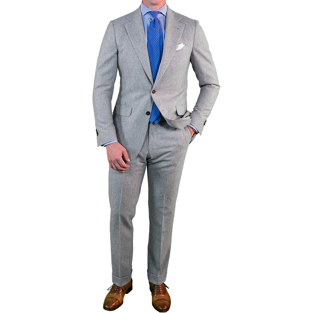 Light Grey Flannel Suit - Beckett &amp; Robb