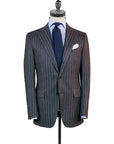 Dark Grey Flannel Chalk Stripe Suit - Beckett & Robb
