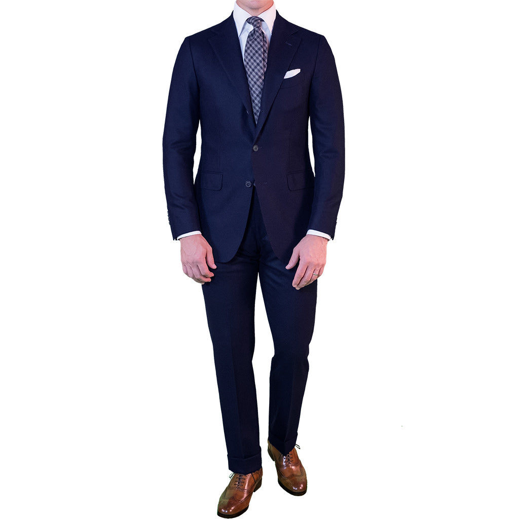 Navy Flannel Suit - Beckett &amp; Robb