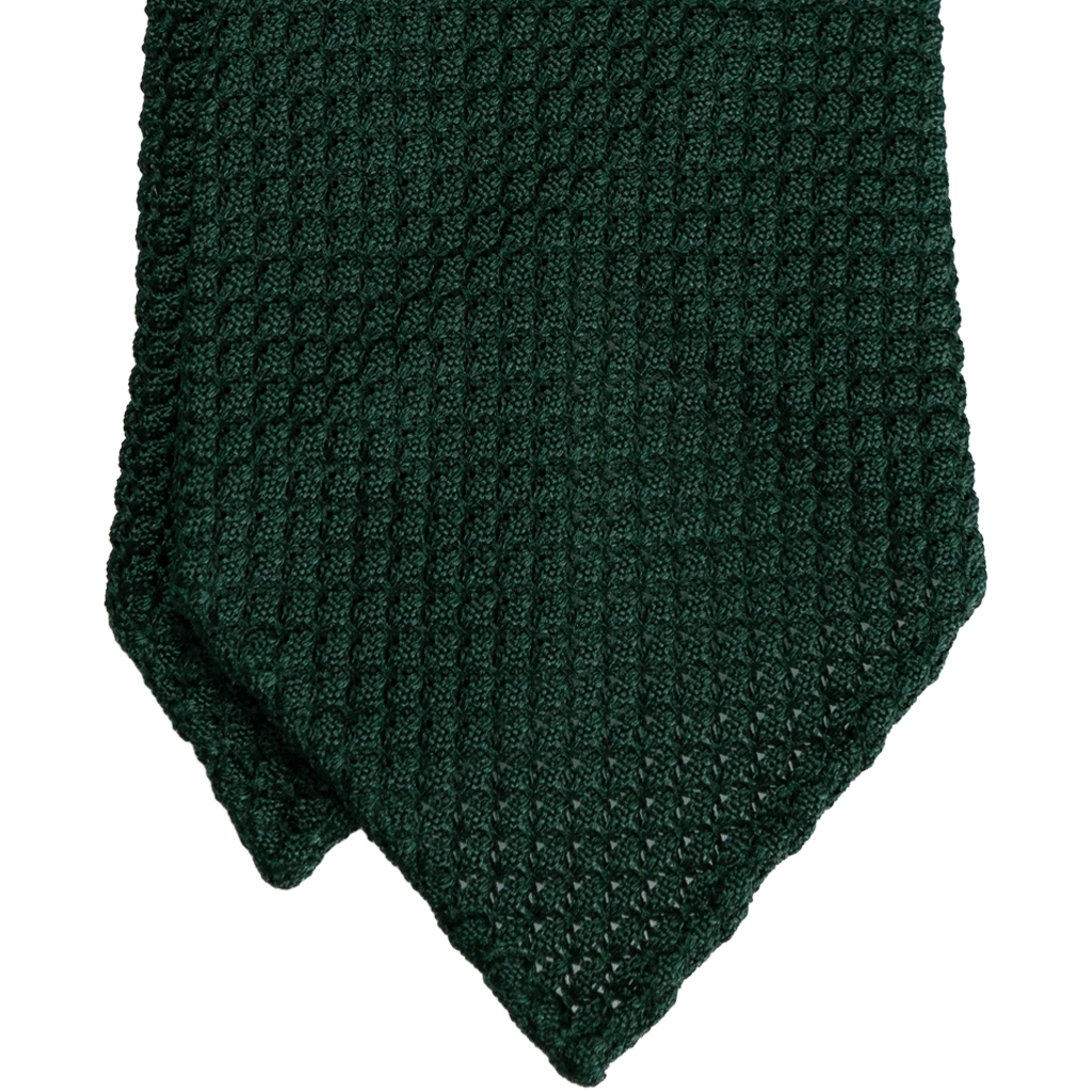 Green Grenadine Tie (Garza grossa) - Beckett & Robb