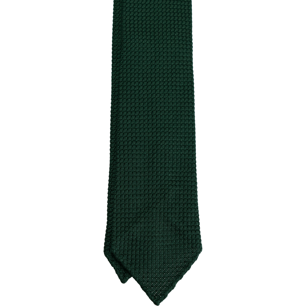 Green Grenadine Tie (Garza grossa) - Beckett &amp; Robb