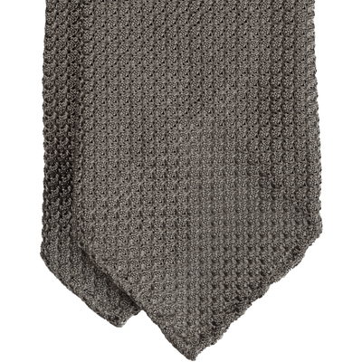 Grey Grenadine Tie (Garza grossa) - Beckett & Robb