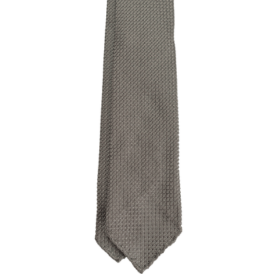 Grey Grenadine Tie (Garza grossa) - Beckett & Robb