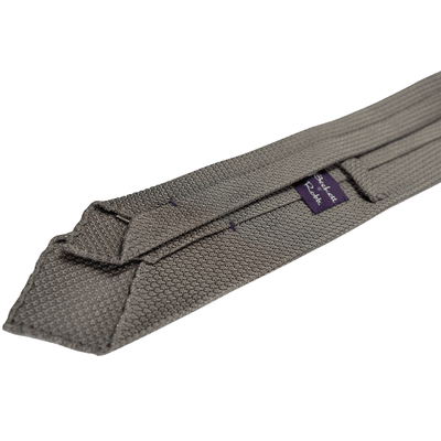 Grey Grenadine Tie (Garza grossa) - Beckett & Robb