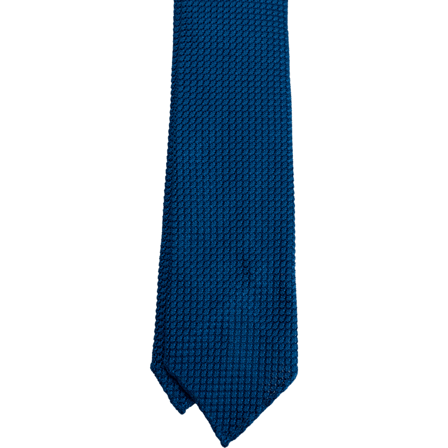 Mid-Blue Grenadine Tie (Garza Grossa)