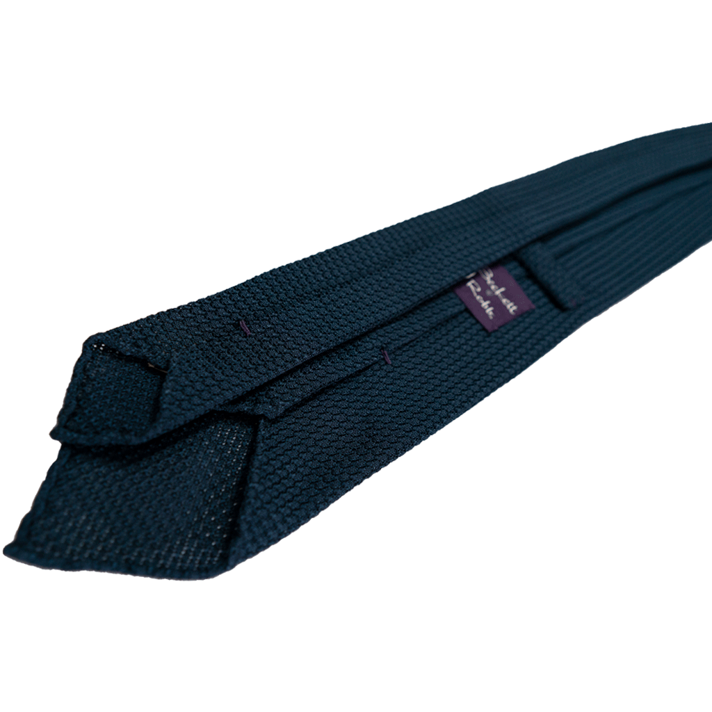 Navy Grenadine Tie (Garza grossa) - Beckett &amp; Robb