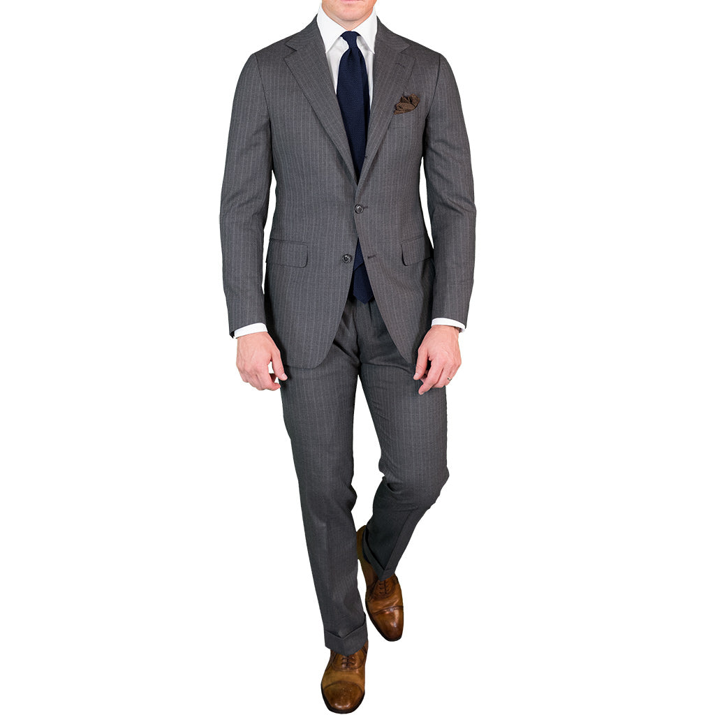 Grey Shadow Stripe Suit - Beckett & Robb