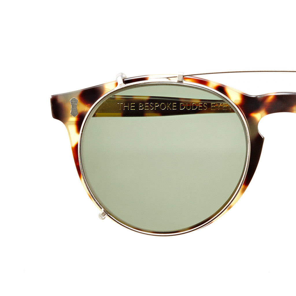 Pleat Light Tortoise Frame - Bottle Green Lenses - Beckett & Robb