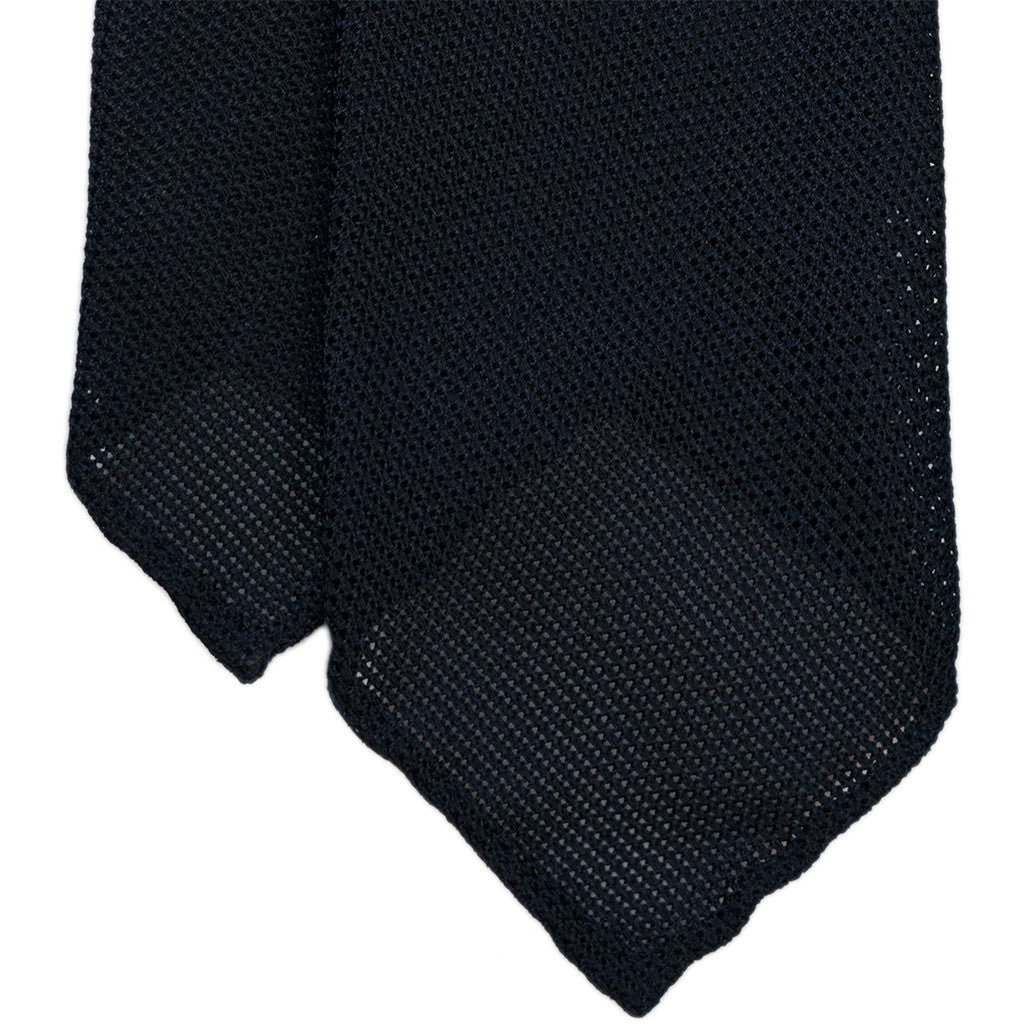 Navy Grenadine Tie (Garza Piccola) - Beckett & Robb