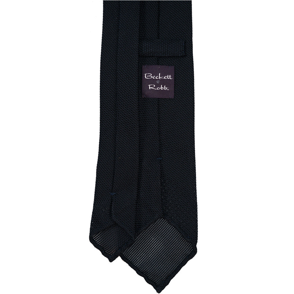 Navy Grenadine Tie (Garza Piccola) - Beckett & Robb